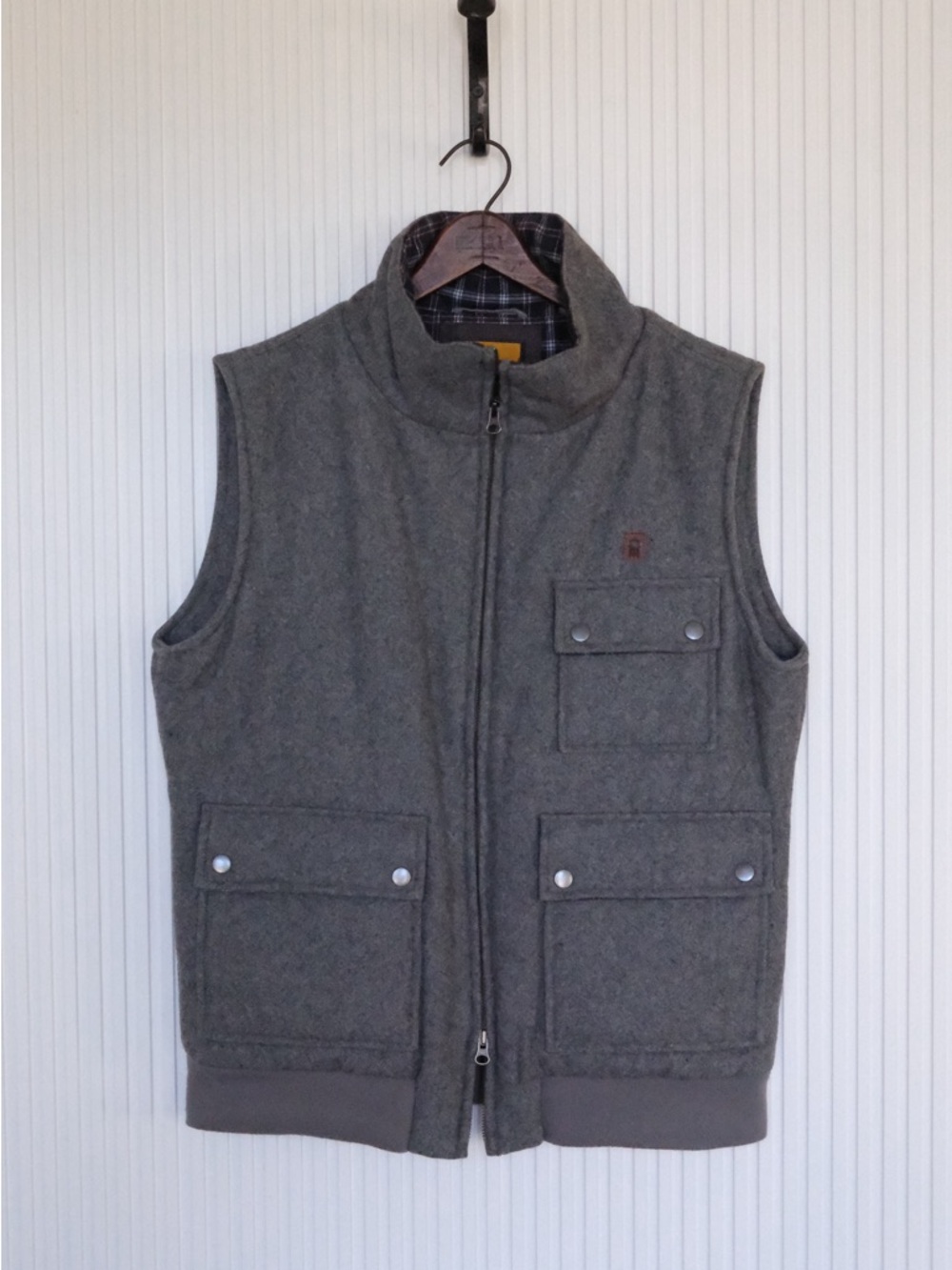Brooklyn Industries Gray Fleece Utility Vest